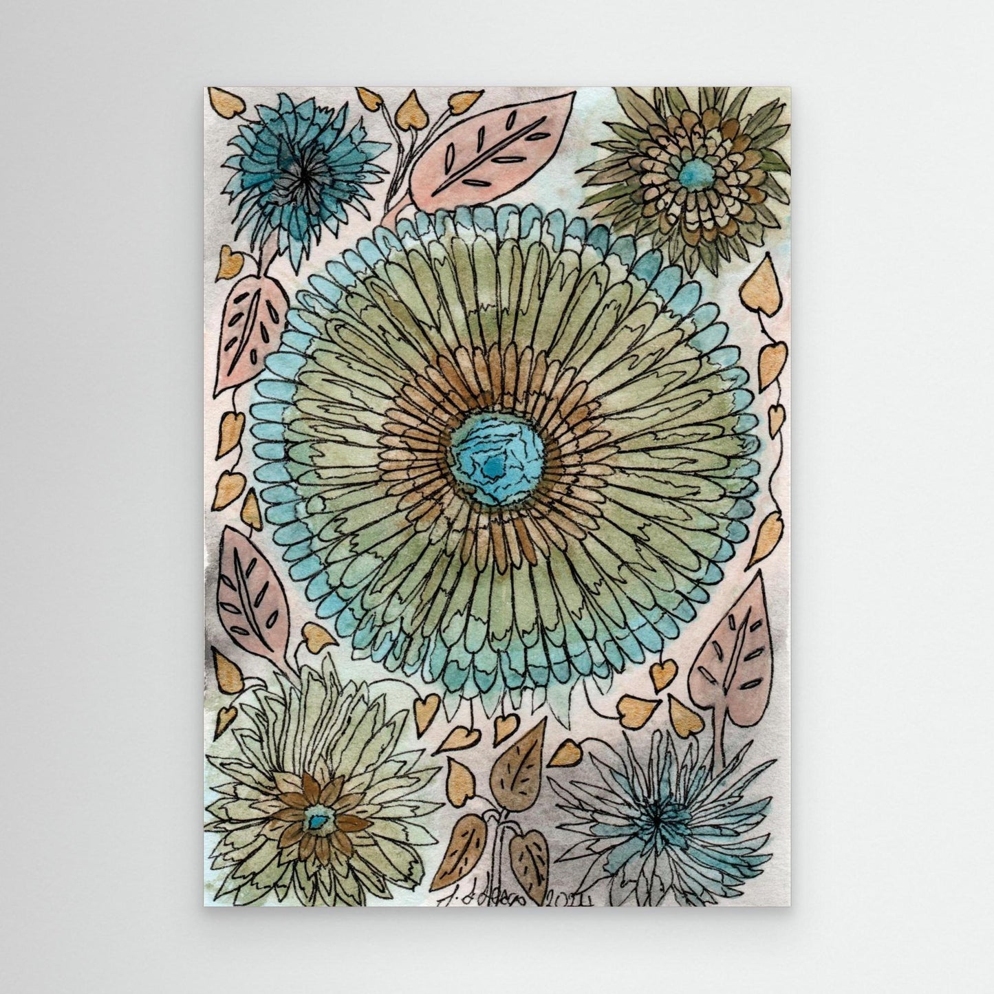 Alternative Cornflower - Framed Canvas Giclée Print