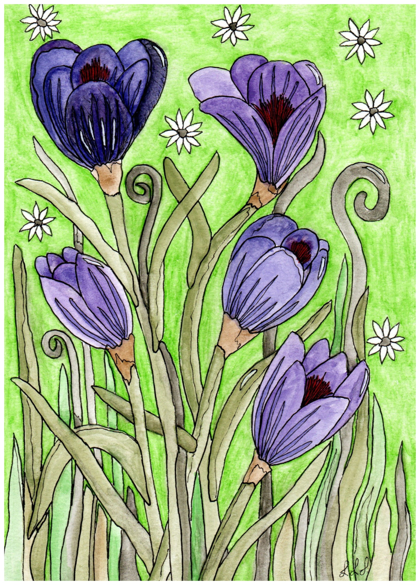 Greeting Card - Crocus