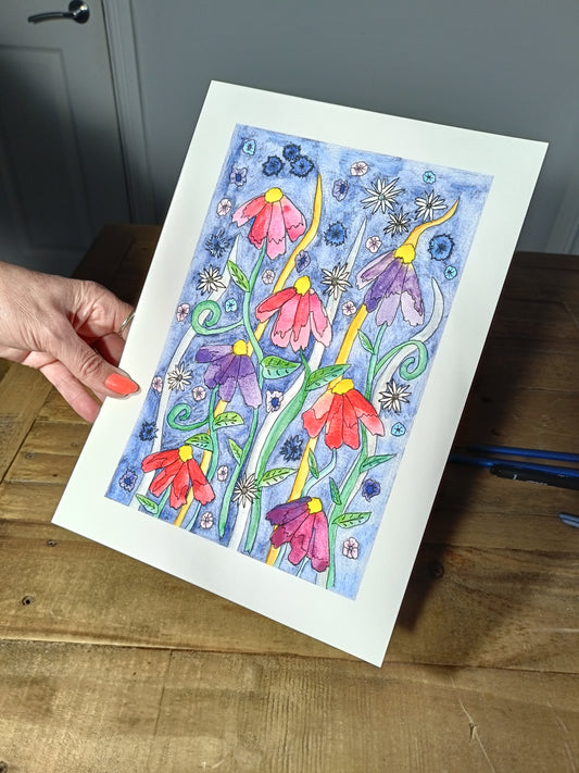 Cottage Garden A4 Giclée Print