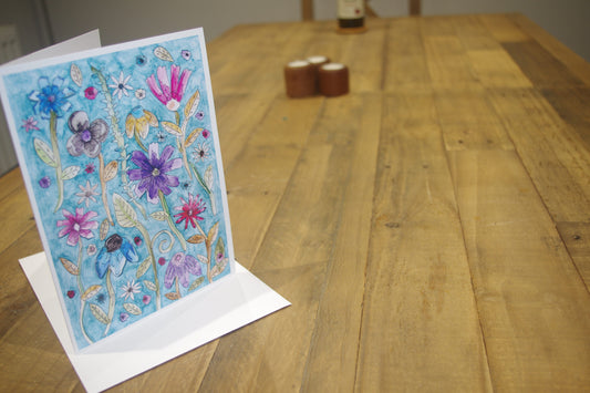 Oasis of Calm - Part of the Floral Collection. This mix of colours evokes a peaceful and serene mood, relaxing your mind and helping you feel stress free.