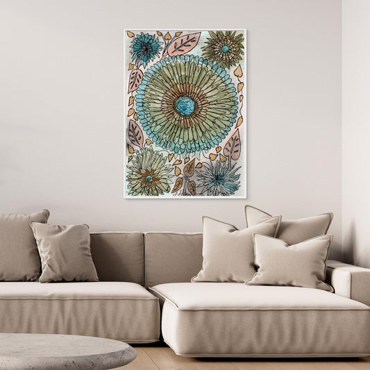 Alternative Cornflower - Framed Canvas Giclée Print