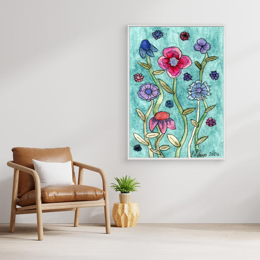 Remember - Framed Canvas Giclée Print