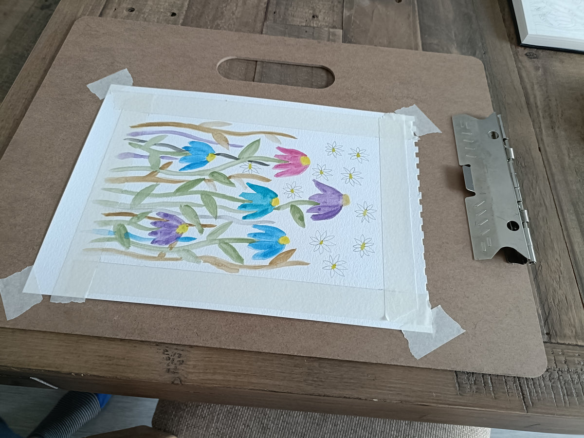 Echinacea and Daisy A4 Giclée Print