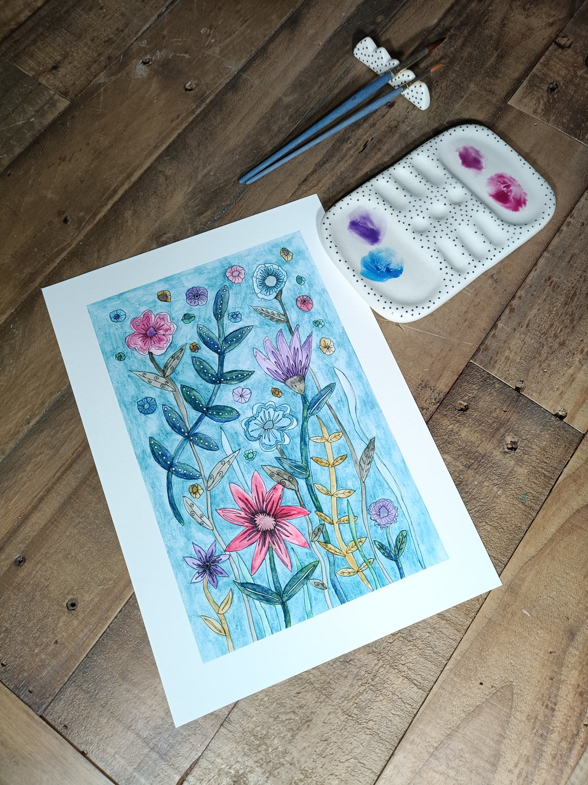 Wildflower Symphony A4 Giclée Print