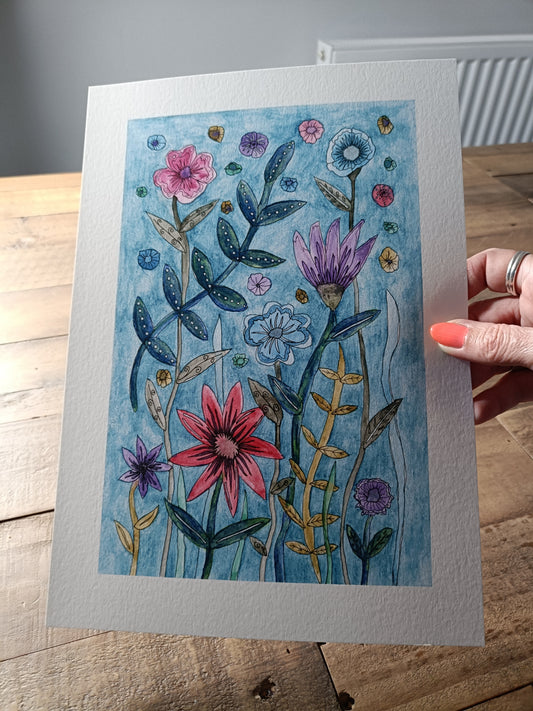 Wildflower Symphony A4 Giclée Print