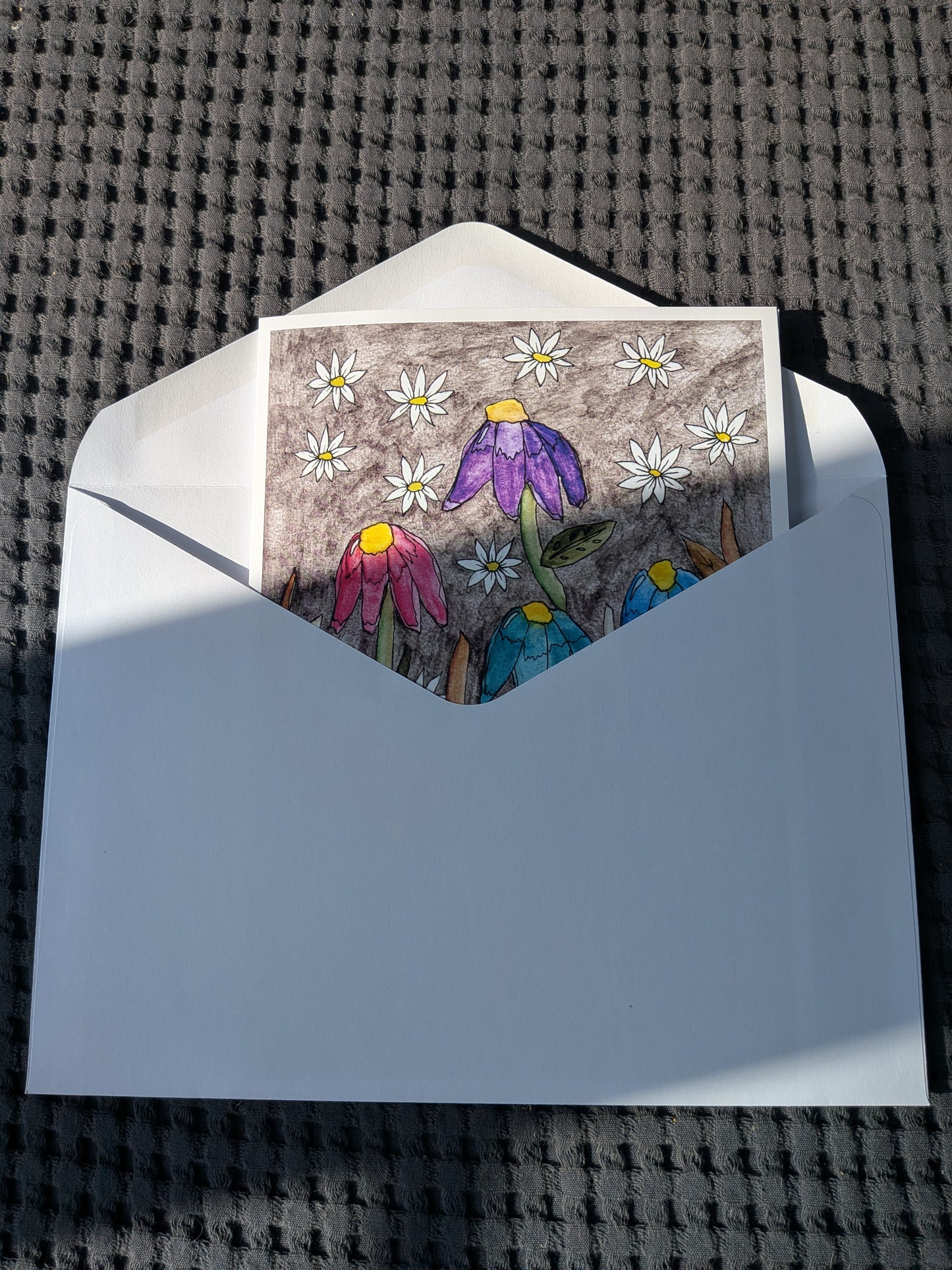 Greeting Card - Echinacea and Daisy