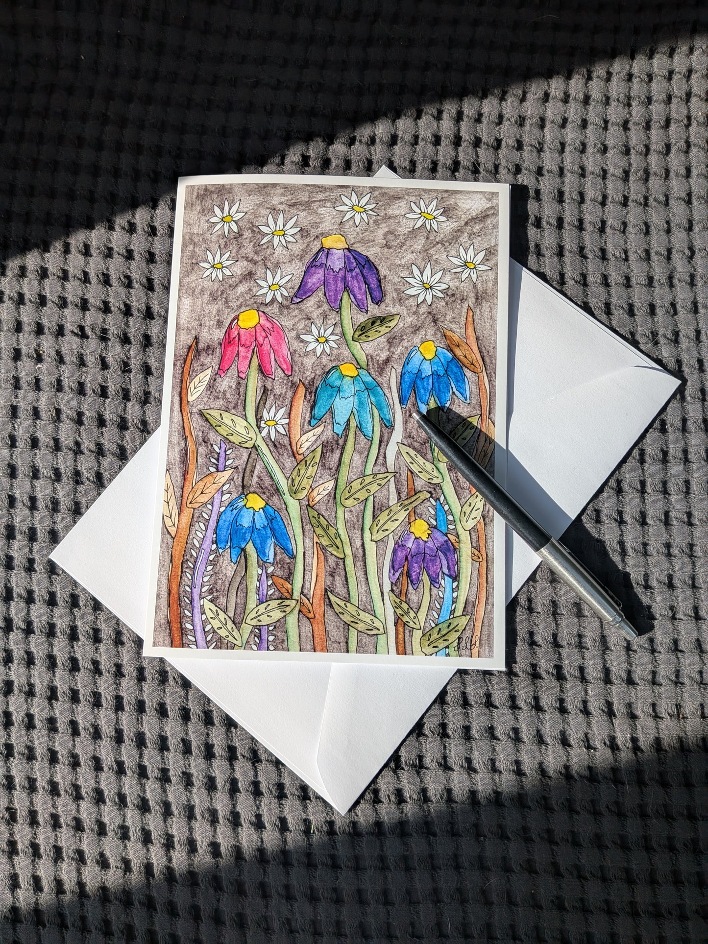 Greeting Card - Echinacea and Daisy