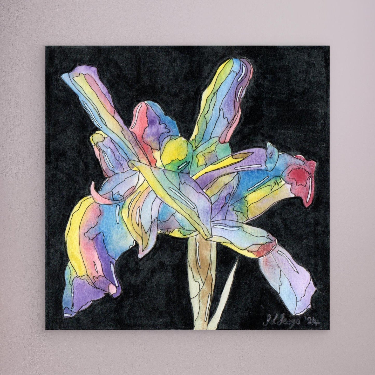 Iris - Framed Canvas Print
