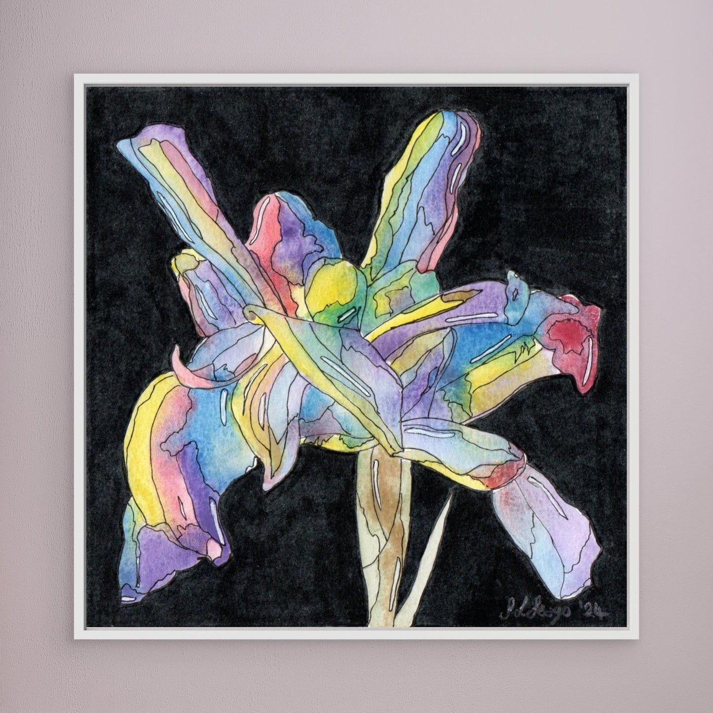 Iris - Framed Canvas Print