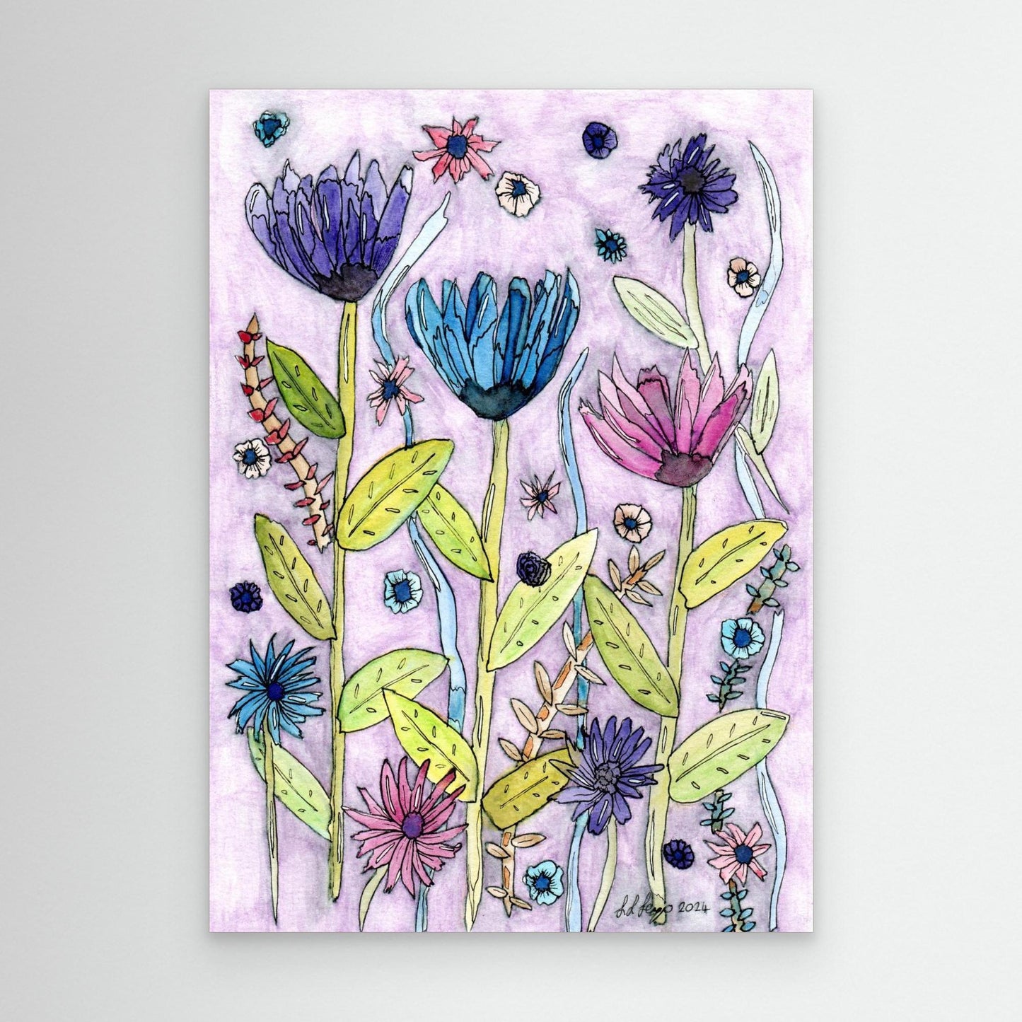 Purple Rain - Framed Canvas Giclée Print