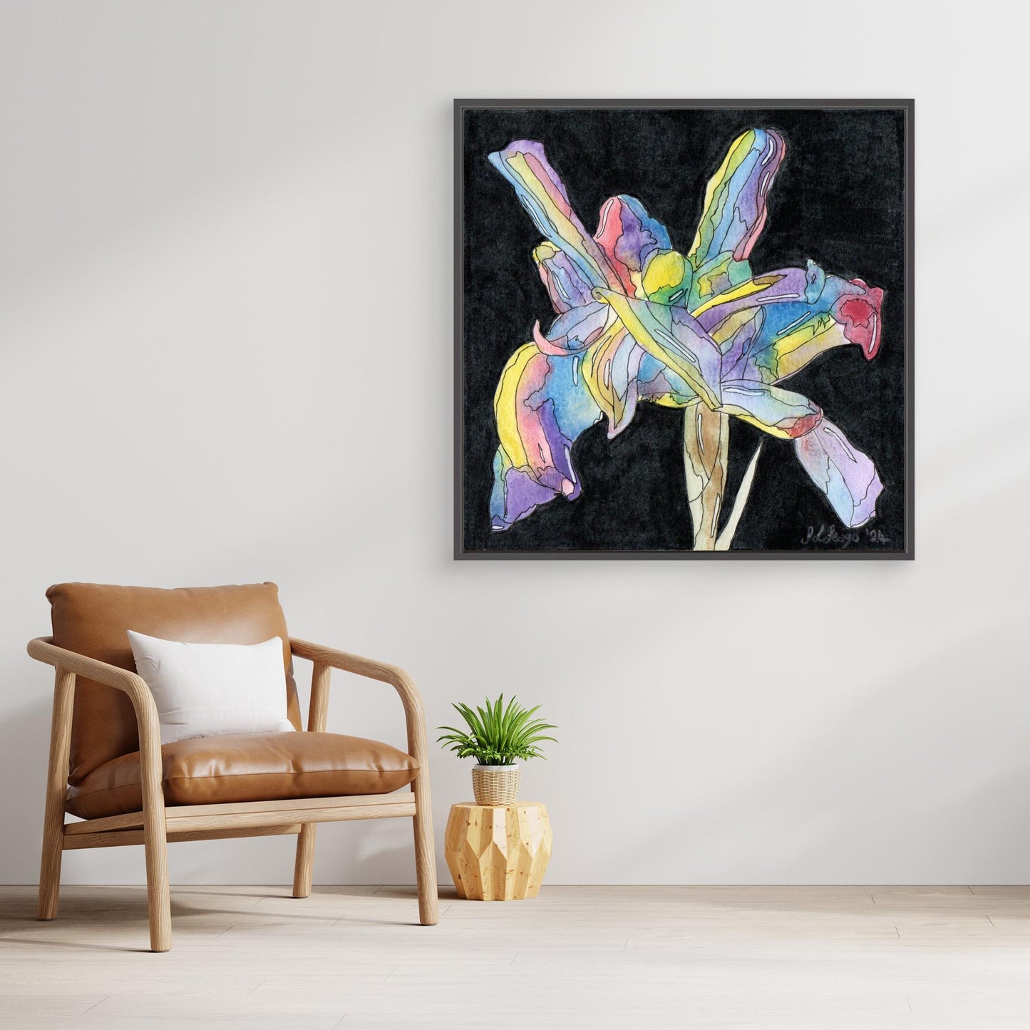 Iris - Framed Canvas Print